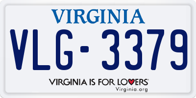 VA license plate VLG3379