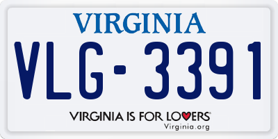 VA license plate VLG3391