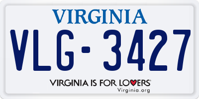 VA license plate VLG3427