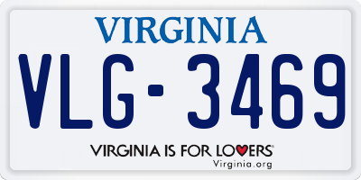 VA license plate VLG3469
