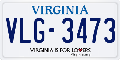 VA license plate VLG3473