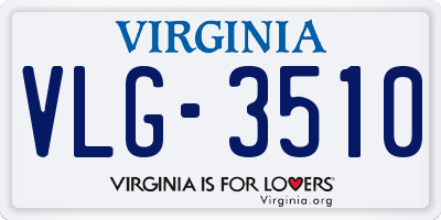 VA license plate VLG3510