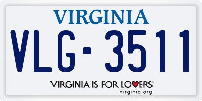 VA license plate VLG3511