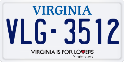 VA license plate VLG3512