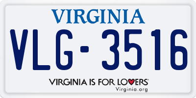 VA license plate VLG3516
