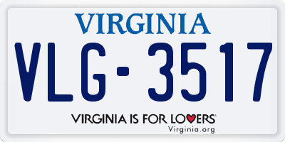 VA license plate VLG3517