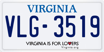 VA license plate VLG3519