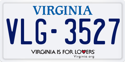 VA license plate VLG3527