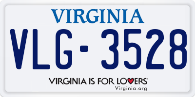 VA license plate VLG3528