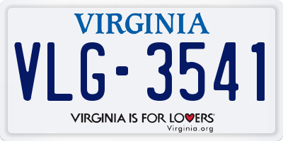 VA license plate VLG3541