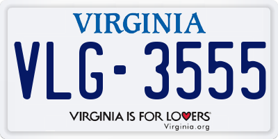 VA license plate VLG3555