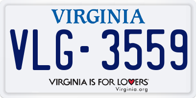 VA license plate VLG3559