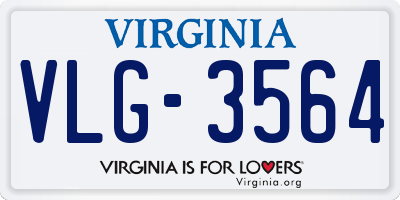 VA license plate VLG3564