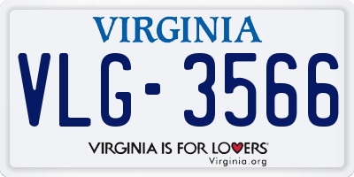VA license plate VLG3566