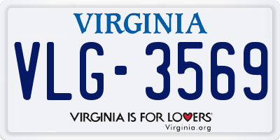 VA license plate VLG3569