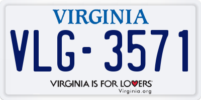 VA license plate VLG3571