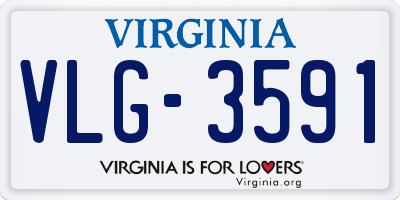 VA license plate VLG3591