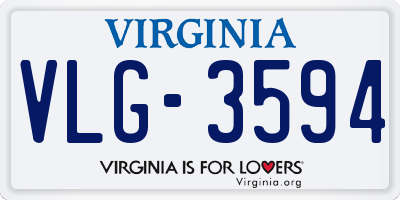 VA license plate VLG3594
