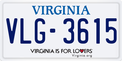 VA license plate VLG3615