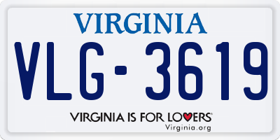 VA license plate VLG3619