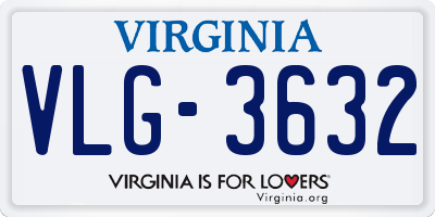 VA license plate VLG3632