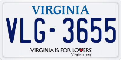 VA license plate VLG3655