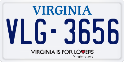 VA license plate VLG3656