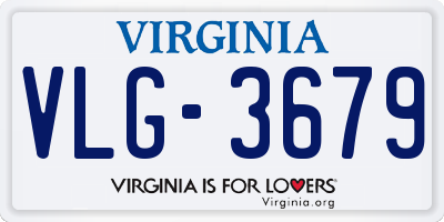 VA license plate VLG3679