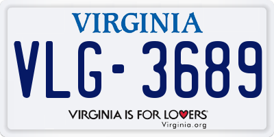 VA license plate VLG3689