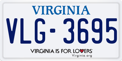 VA license plate VLG3695