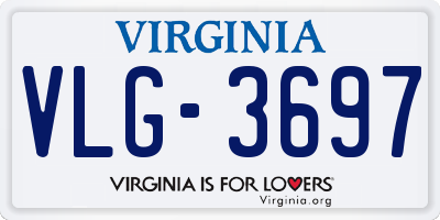 VA license plate VLG3697