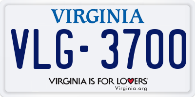 VA license plate VLG3700