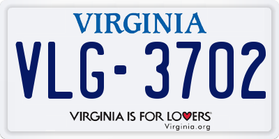 VA license plate VLG3702