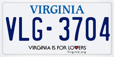 VA license plate VLG3704