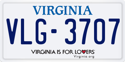 VA license plate VLG3707