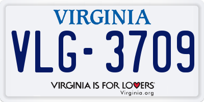 VA license plate VLG3709