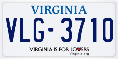 VA license plate VLG3710