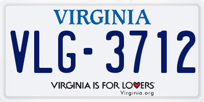 VA license plate VLG3712