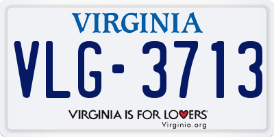 VA license plate VLG3713