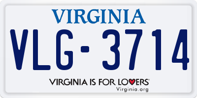 VA license plate VLG3714