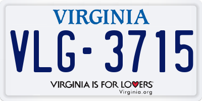VA license plate VLG3715