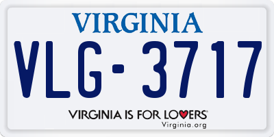 VA license plate VLG3717