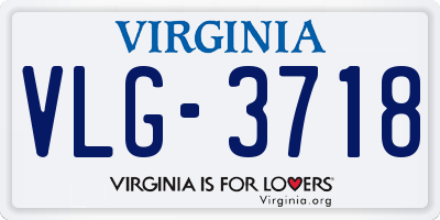 VA license plate VLG3718