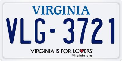 VA license plate VLG3721