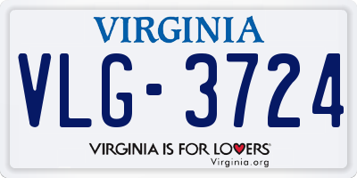 VA license plate VLG3724