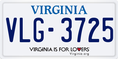 VA license plate VLG3725