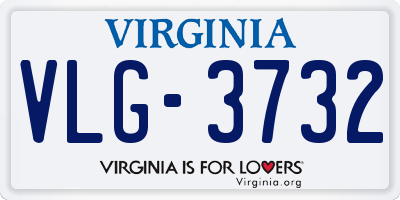 VA license plate VLG3732