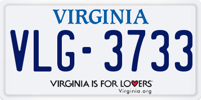 VA license plate VLG3733