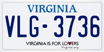 VA license plate VLG3736