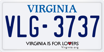 VA license plate VLG3737